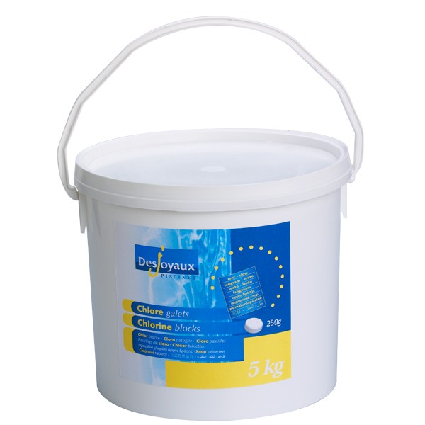 Cloro lento 5kg (25 pastillas de 200gr) (cloración de larga duración)